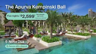 Bali Bestselling Kempinski Beachfront Opulence with Daily Breakfast, Nightly Dinner & Massages