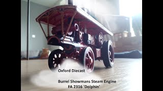 Oxford Diecast Burrel Showmans Steam Engine FA 2316 'Dolphin' Unboxing & Review