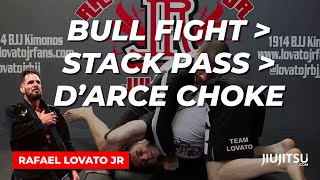 Bull Fight to Stack Pass to D'Arce Choke Nogi