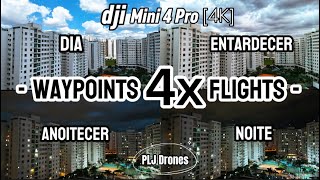 151 - 4K - Drone - Waypoints Flight - 4 Vídeos em 1 DJI Mini 4 Pro #waypoints #djimini4pro #mini4pro