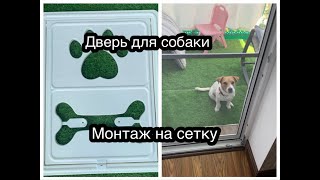 Дверь для кошки и собаки! Монтаж на сетку!