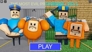 NEW SCARY OBBY! PRISON BARRY RUN #roblox #obby