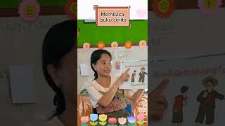 yuk membacakan buku cerita kepada muridnya bunda #anaktk #gurutk ##pembelajaranpaud #literasi