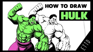 How to Draw Hulk - from Marvel Step by Step ( Long Video )