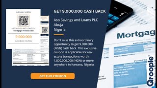 Get 9,000,000 (NGN) cash back from Aso Savings and Loans PLC in Karsana, Nigeria