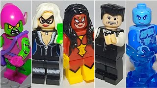 MARVEL - Spider-Woman, Black Cat, J. Jonah Jameson & Green Goblin - Unofficial LEGO Minifigures