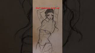 How to draw upper BODY! #howtodraw #sketching #karma #art #lgbtart #drawwithme #femalebody #oc