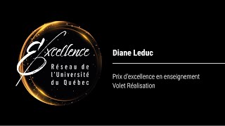 Prix d’excellence 2023 en enseignement, volet Réalisation remis à Diane Leduc