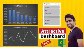 Attractive and Easiest Dashboard 😀 How to link one Slicer with two Charts in Excel ~ Amazing Trick✅