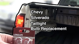 I had to change my taillight bulb on my 2014 Chevy Silverado.