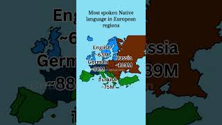 Most spoken native language in European regions