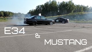 BMW E34 & Ford Mustang #drift