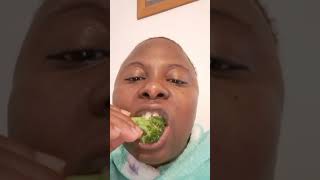 I love my vegetables #broccoli #mukbang