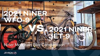 2021 Niner WFO-9 VS 2021 Niner Jet-9! Niner Mountain Bike Line Up Comparison.