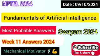 Fundamentals of Artificial intelligence WEEK 11