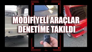 Rize'de modifiyeli araçlar denetime takıldı