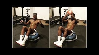 Vinicius hard training to show abs