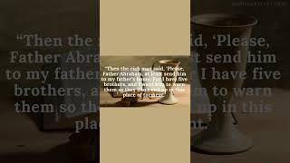 The Rich Man and Lazarus - Luke 16:25-31 #shorts #bible #gospel