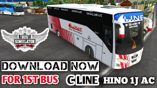 C Line ( Hino 1j Ac ) Bus Skin _ For Bussid _ 1st Bus _ Bus simulator indonesia