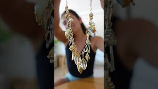 DIY viral gold charm necklace #thrifting