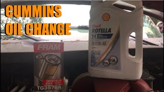 1996 12 Valve Cummins Oil Change