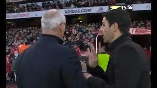 Arsenal boss Mikel Arteta storms off after heated full time incid3nt with Claudio Ranieri