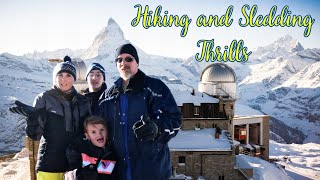 Heart-Pounding Sledding and Breathtaking Hiking in Gornergrat, Zermatt, Switzerland! Ep 42