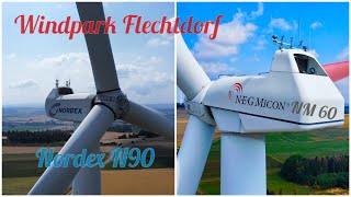 Windpark Flechtdorf Vestas V90, N.E.G. Micon nm64, Nordex N90 | Dji mini 2