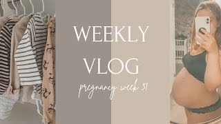 WEEKLY VLOG | 31 weeks pregnant, cleaning haul, the weekly shop & sorting out baby's clothes!