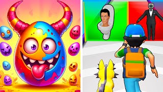 Monster Egg vs Monster Squad Rush |⭐✅❤️✅⭐| All Level Gameplay Android iOS HF4648