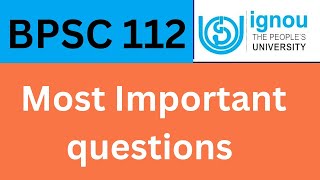 IGNOU BPSC 112 Important question Answer | IGNOU BPSC 112 June 2023 question paper