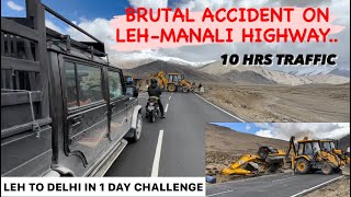 Leh To Delhi In 1 Day Challenge Gone Wrong..Brutal Accident On Highway..@TurboXtreme