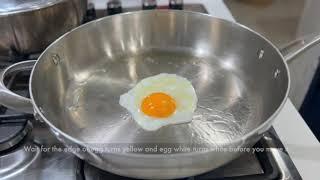 Say goodbye to sticking stainless steel fry pan with just a teaspoon of oil