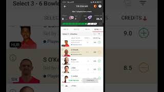 SIX vs HUR 8th BBL T20 match ! fantasy team 🎉🔥🎉🔥