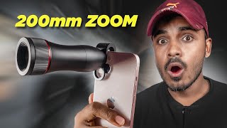 Crazy 200mm Zoom Lens for Mobile Camera 😲 200mm Super Zoom Lens for Smartphone