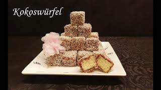 Kokoswürfel (Lamingtons)