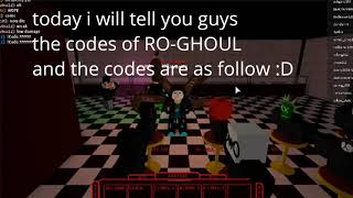 ROBLOX RO-GHOUL ALL CODES