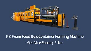 Disposable Fast Lunch Box Plate Production Line PS Food Box Container Vacuum Forming Making Machine