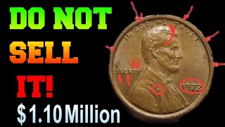 TOP ULTRA RARE MOST VALUABLE RARE 1972 LIBERTY CENT NO MINT MARK WORTH A MILLION  $ 1.10 Million