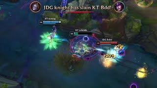 Ruler and Knight INSANE 2v4 outplay JDG vs KT 2023 Worlds