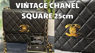 VINTAGE CHANEL SQUARE 25 CM | 24K GOLD PLATED | MHAR LUXE & TRAVEL