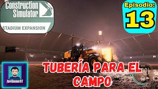 Cimientos y tubería para el campo | Ep.13 | Stadium Expansion -  Construction Simulator PC