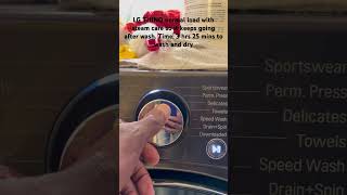 LG THIN Q normal load with fresh care takes 3 hours and 25 minutes. #freshcare lgthinq