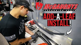 2007 Silverado McGaughy's 7-9 Inch Lift Install | Part 6 : REAR ADD-A-LEAF KIT!