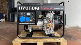 Video Máy phát điện chạy dầu 4KW tiết kiệm nhiên liệu HYUNDAI DHY50CLE