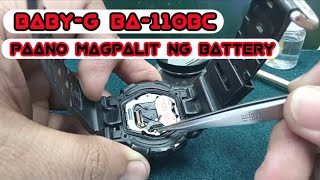 Baby-G BA-110BC Paano magpalit ng battery