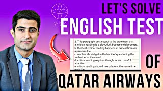 Cabin Crew English Test / Qatar Airways / Trips & Tricks / Comprehensions Practice /MUST WATCH