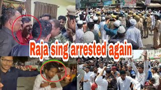 T Raja sing arrested again : breaking news : full detail report on Hyderabad protest : #tajftv