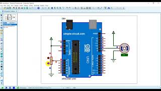 Proteus Simulation Servo motor control with Arduino