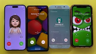 Incoming Call IPhone 14 Pro Max+Samsung A72+Samsung A7+IPhone 11